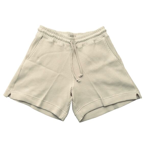 AYR The Waffle Cone Short Seashell Pima‎ Cotton High Rise Elastic Drawstring-XS - Picture 1 of 6